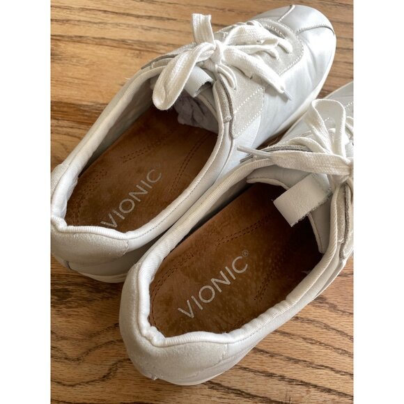 Vionic Lono Leather Lace Up Sneaker Mens 9.5 White Comfort Shoe main image 4